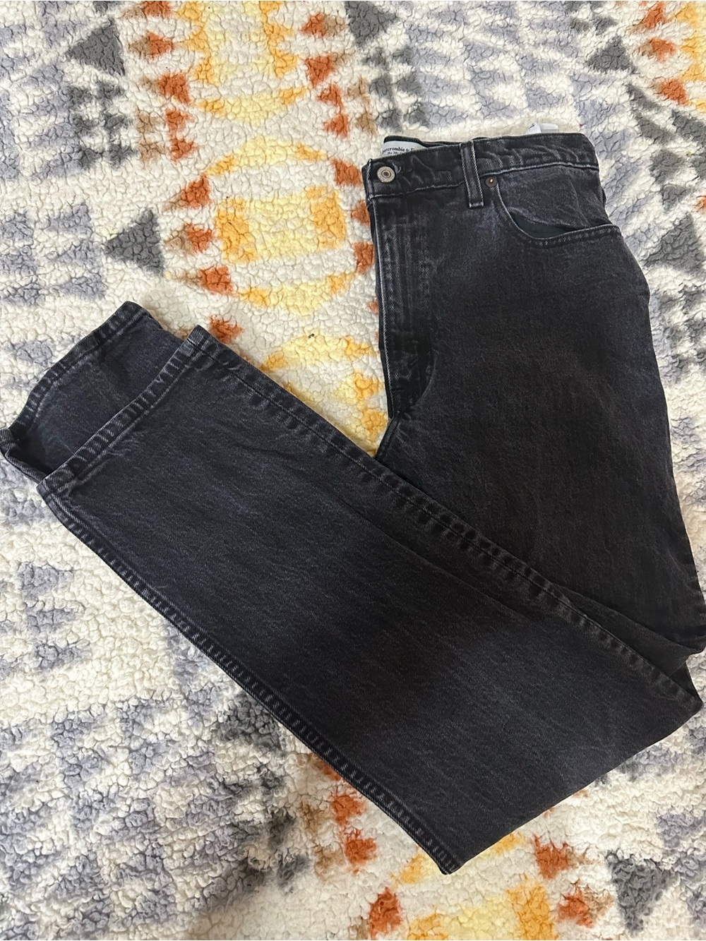 Abercrombie & Fitch Women’s 30 Black 90s Straight Ultra High Rise Jeans